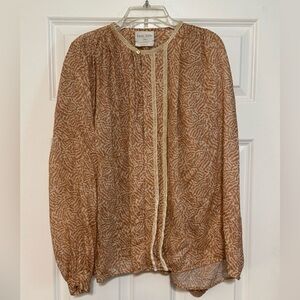 Women’s Forte Forte Cotton Silk Hidden Button Down Italian Blouse Size 0/XS